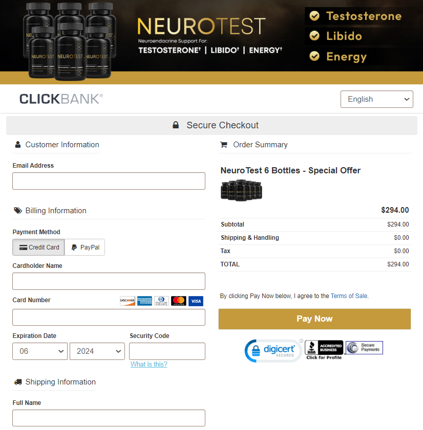 NeuroTest Checkout